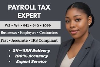 prepare w2, w4, 941, 940, 1099 nec and 1099 misc payroll tax forms