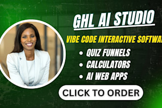 setup gohighlevel ai studio quiz funnel web app calculator interactive software