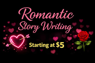 write romantic love story for you