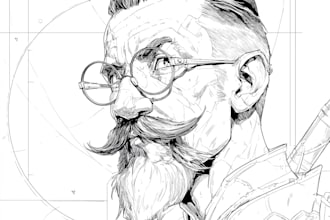 draw fantasy concept art character and dnd digtial painting portrait illustation
