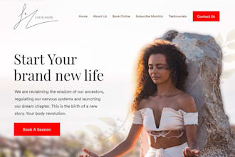 redesign build wix yoga website pilate meditation coach website holistic healing
