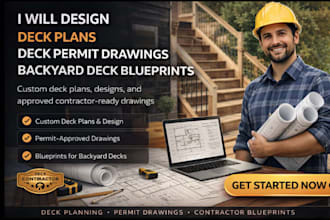 design deck plans deck permit drawings backyard deck contractors blueprint