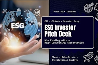 create esg pitch deck social impact investor presentation pitch deck