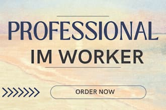 be your professional im worker and internet marketing expert