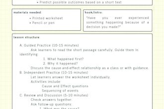 create educational worksheets and lesson plans