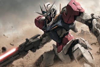 draw mecha robot,armor,gundam in anime or realism style