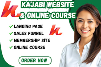 setup kajabi online course and kajabi website