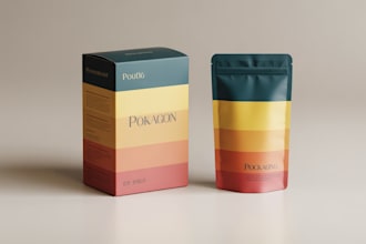 design creative box, pouch and label packaging design