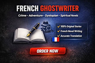 french ghostwriter crime adventure dystopian spiritual novel french translation