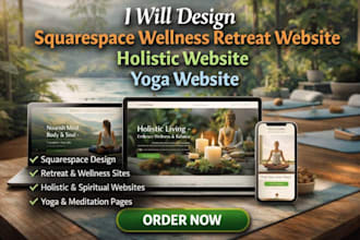 design squarespace wellness retreat website holistic website yoga website