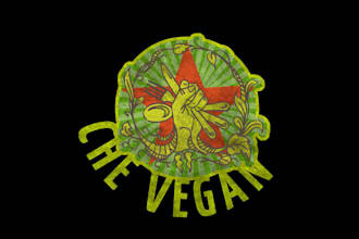 design awesome modern vegan revolution logo