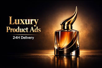 create luxury product ad poster for perfume, cosmetics