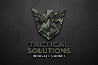 design a bold and modern camouflage logo for your brand