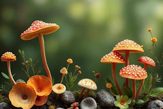 craft captivating fungi and botanical art