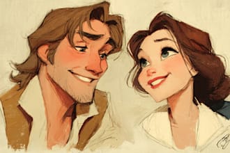 draw disney style caricatures that actually look like you