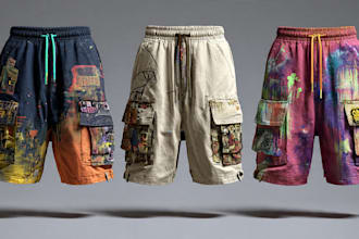 create streetwear shorts design