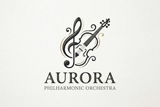 design an elegant and timeless classical music logo