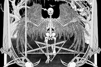 create dark art skull for your brand or band