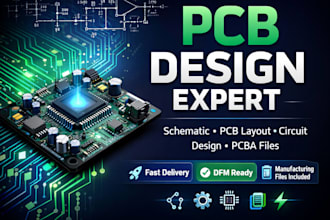 design schematic, pcb design, circuit design pcb production and pcba generation