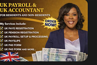 run uk company payroll, paye registration, payslip rti submission, UK accountan