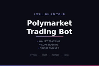 build a polymarket trading bot, tracker, or automation tool