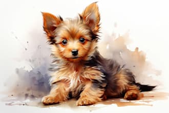 draw watercolor pet portrait