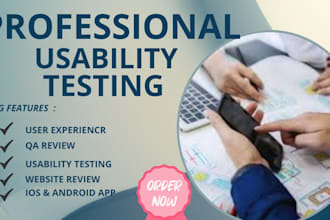 qa review and test ios app, website review, and android app user experience