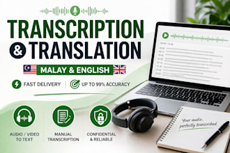 transcribe audio or video in bahasa melayu and english