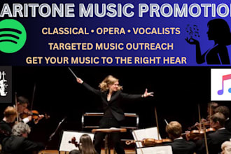 promote your baritone, classical and opera music to targeted listeners