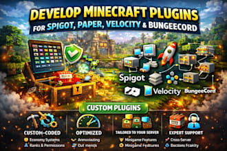 develop minecraft plugins for spigot paper velocity and bungeecord