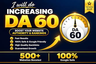 increase domain authority to 60 fast with an SEO strategy