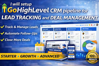 setup gohighlevel CRM pipeline for lead tracking and deal management
