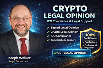 provide signed legal opinion, crypto legal opinion, ico compliance and legal