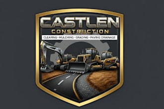 design professional castlen construction logo