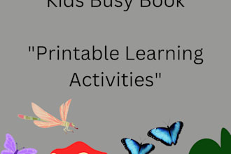design printable busy book for kids learning activities