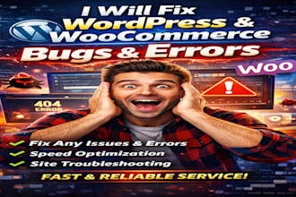 fix wordpress and woocommerce bugs and errors