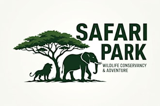design a wild and adventurous safari logo