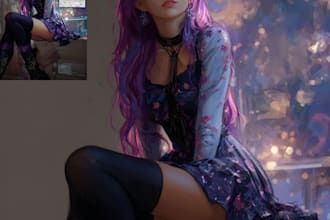 paint anime and manga character illustrations for you