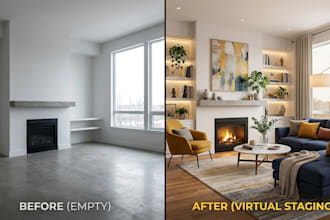 virtual staging and renovation for real estate photos