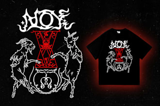 draw custom sigil islamic amulet for tshirt merch band