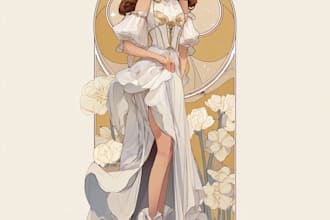 do illustrations in art nouveau style