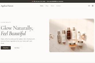 design skincare shopify store beauty website skin care website cosmetic website