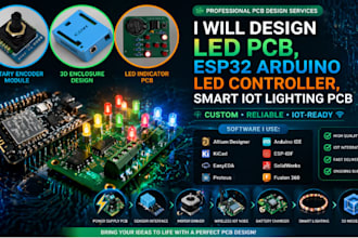 design led pcb, esp32 arduino led controller, smart iot lighting pcb