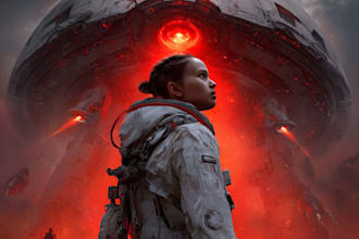draw concept art for science fiction