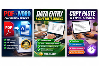 do data entry, copy paste, excel data entry, typing work