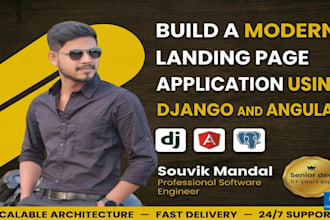 build landing page or portfolio using django and angular