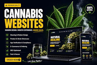 design cannabis  cbd  dispensary wordpress website with ecommerce and SEO