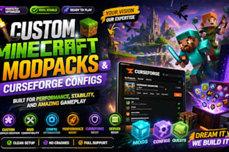 create custom minecraft modpacks and curseforge modpack configs
