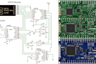 design schematic, layout pcb for esp32, stm32, nrf52, ras raspberry pi, cm4, cm5