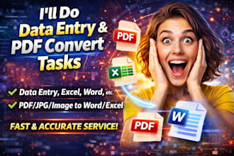 do data entry PDF conversion accurate fast data entry services
